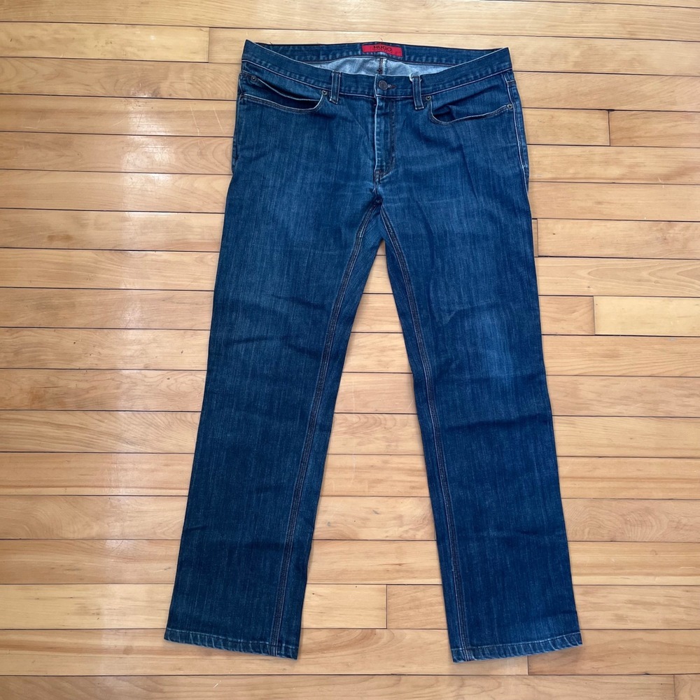 Hugo Boss Hugo 708 Mens Slim Straight Leg Jeans Dark Blue Wash 36x34